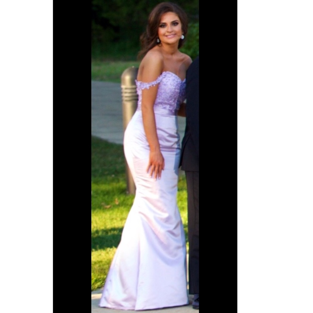 Purple sweetheart dress with beading